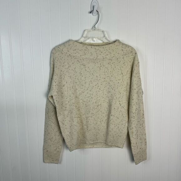 United Arrows Sweater Beaded Embellished Cream Long Sleeve Cozy Women - Picture 1 of 12